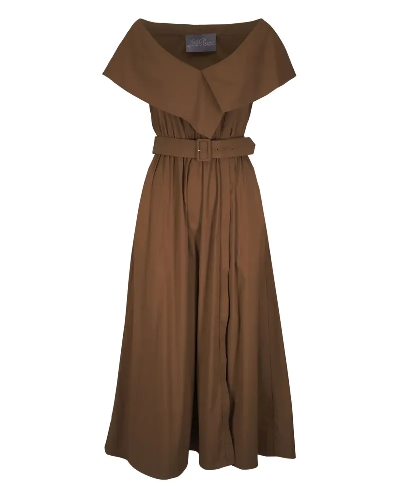 Lela Rose Midikleid mit Gürtel - Braun Braun