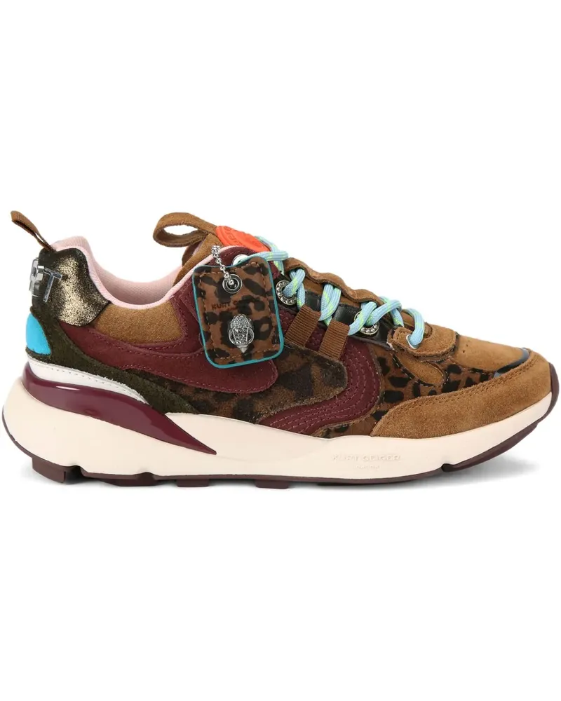 Kurt Geiger Kurt Runner Sneakers mit Leo-Print - Braun Braun