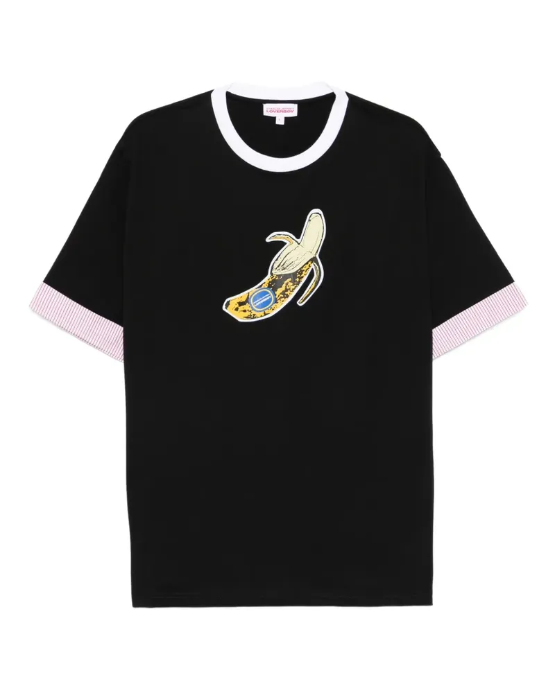 Charles Jeffrey Loverboy T-Shirt mit Bananen-Print - Schwarz Schwarz