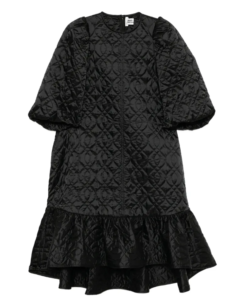 Noir Kei Ninomiya Gestepptes Kleid - Schwarz Schwarz