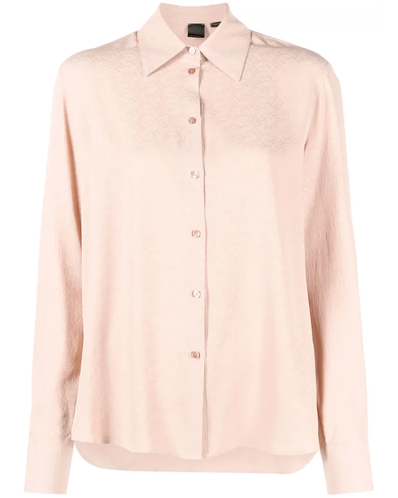 Pinko Hemd mit Jacquard-Logo - Rosa Rosa