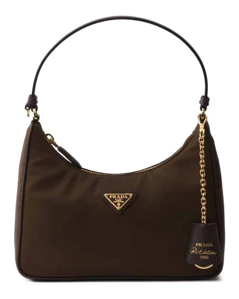 Prada Re-Edition 2005 Re-Nylon and Saffiano mini bag - Braun Braun