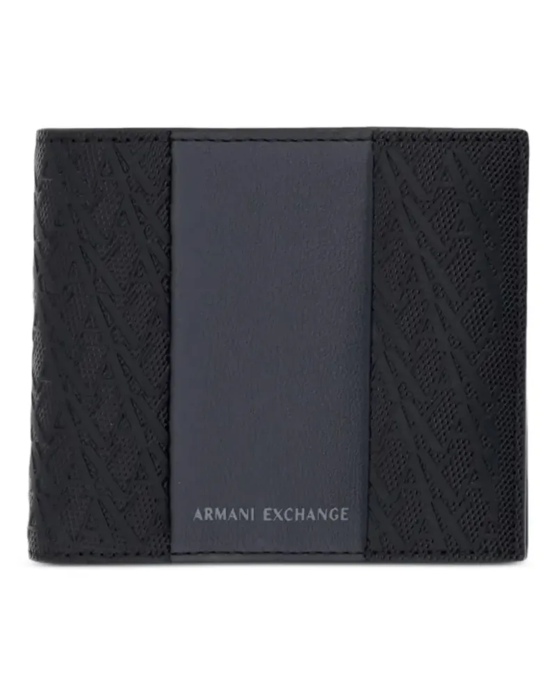 Armani Exchange Portemonnaie mit Monogrammmuster - Schwarz Schwarz
