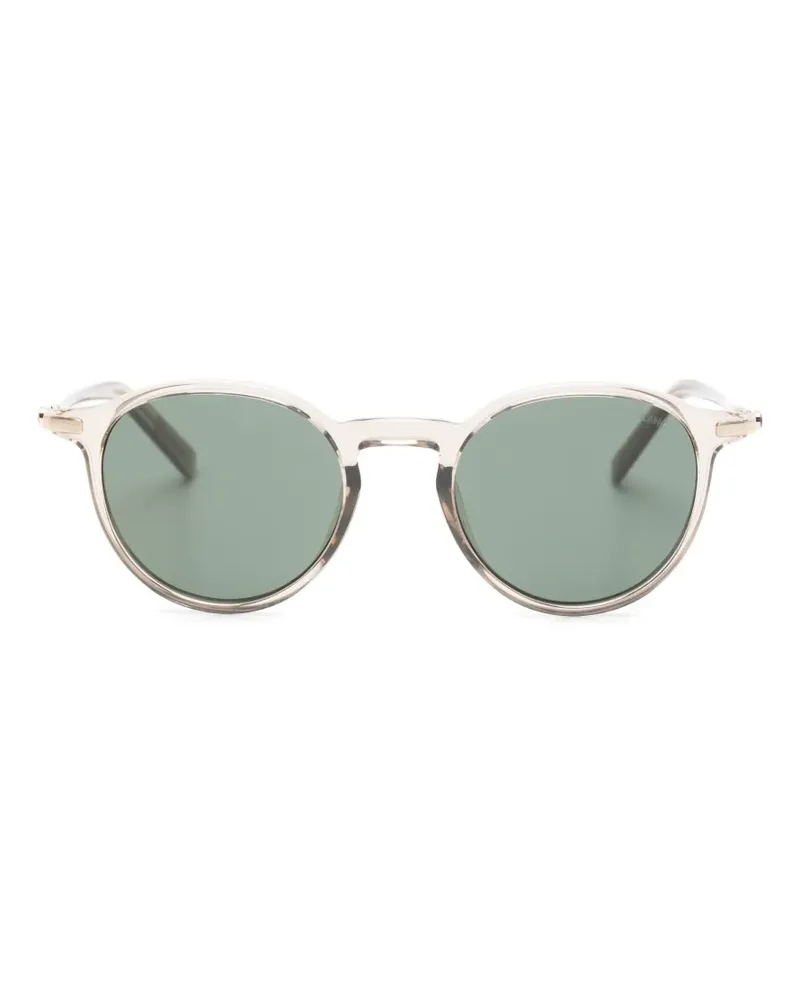 Montblanc round-frame logo-detail sunglasses - Nude Nude