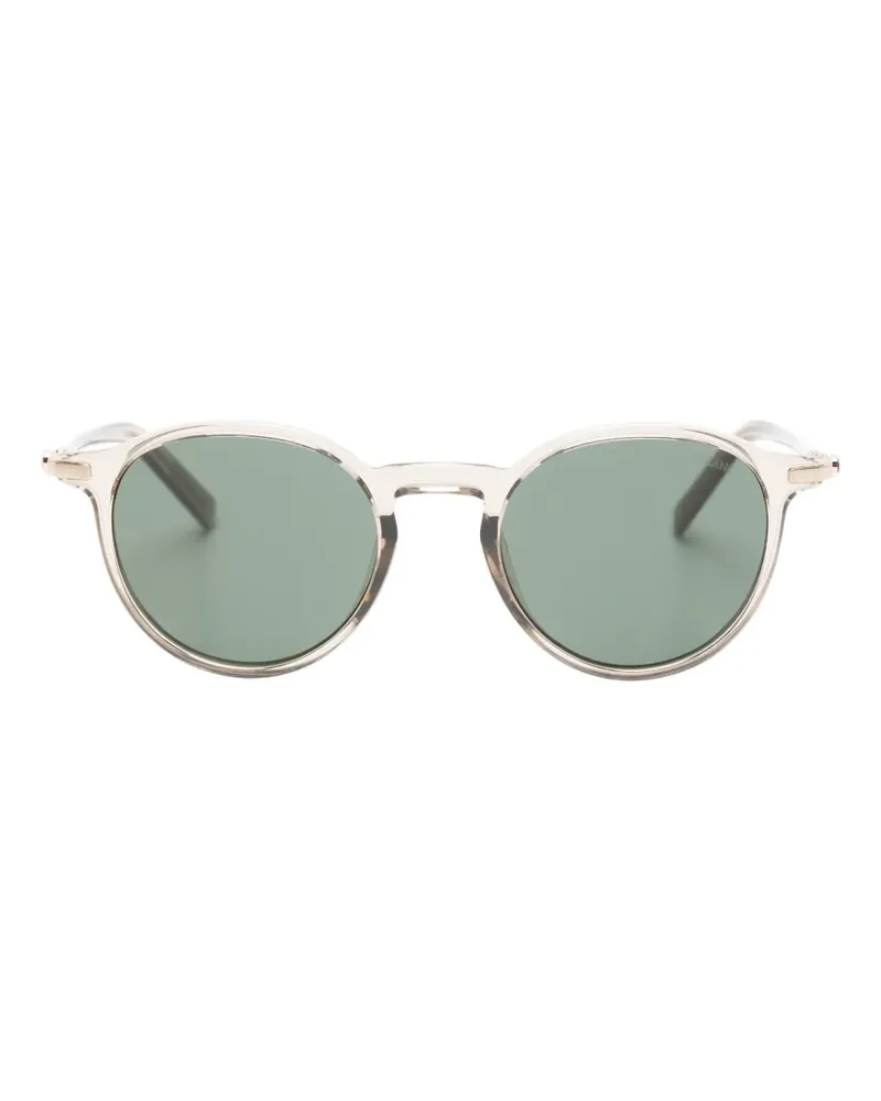 Montblanc round-frame logo-detail sunglasses - Nude Nude