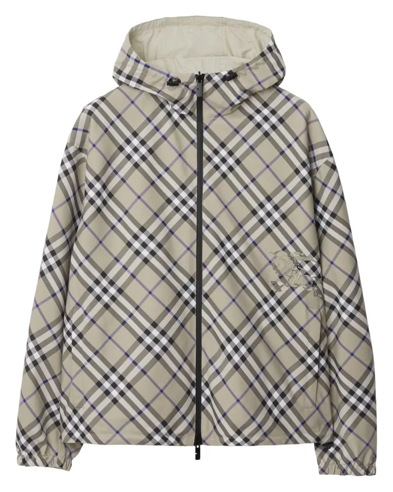 Burberry Wendbare Kapuzenjacke mit Karo - Nude Nude