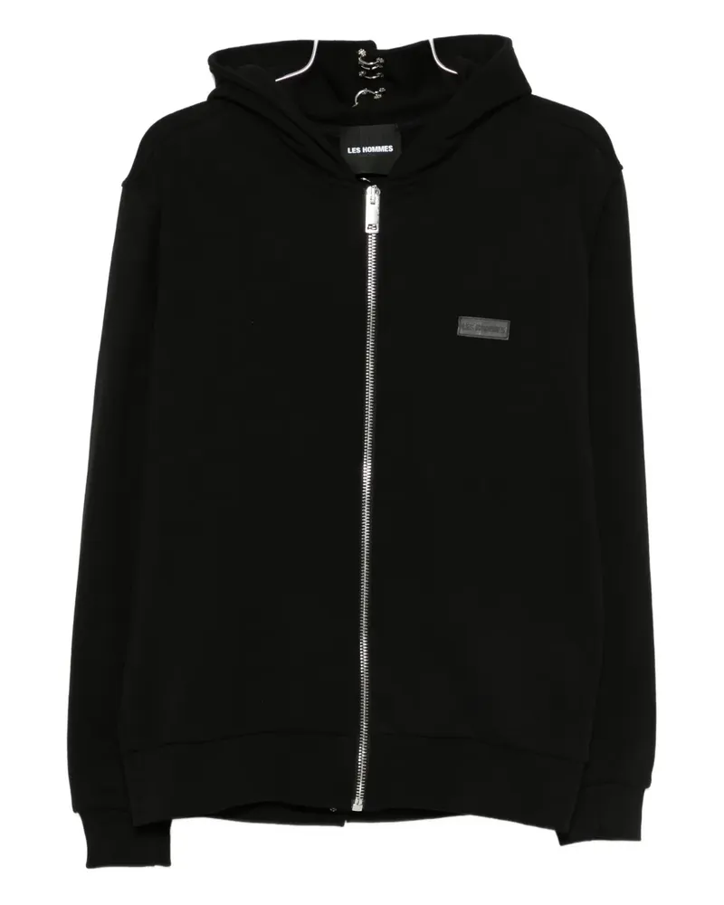 Les Hommes zip-up hoodie - Schwarz Schwarz