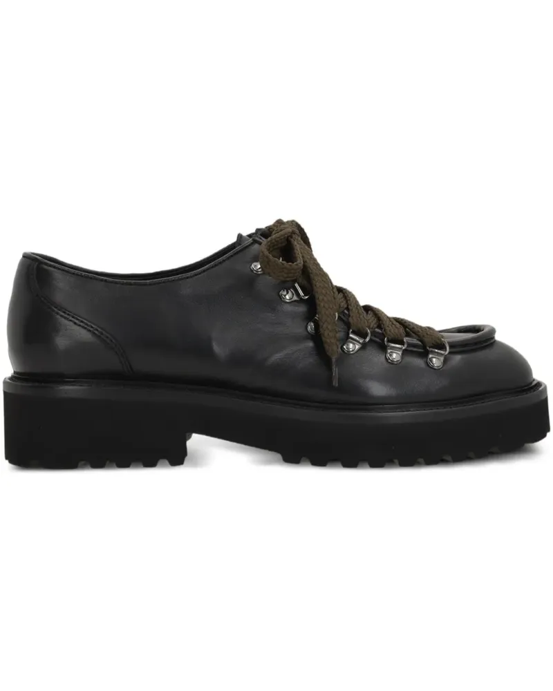 Doucal´s Derby-Schuhe mit Profilsohle - Schwarz Schwarz