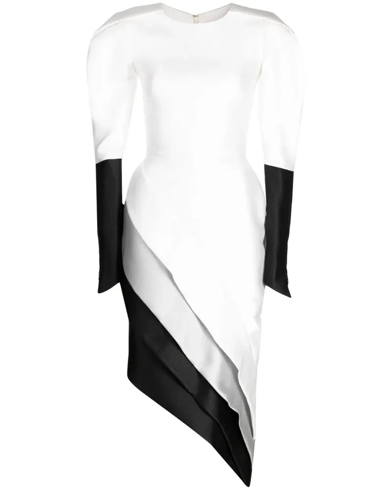 Saiid Kobeisy Mikado Midikleid - Weiß Weiß