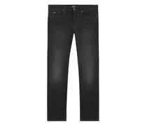 Jeans mit Logo-Schild - Schwarz