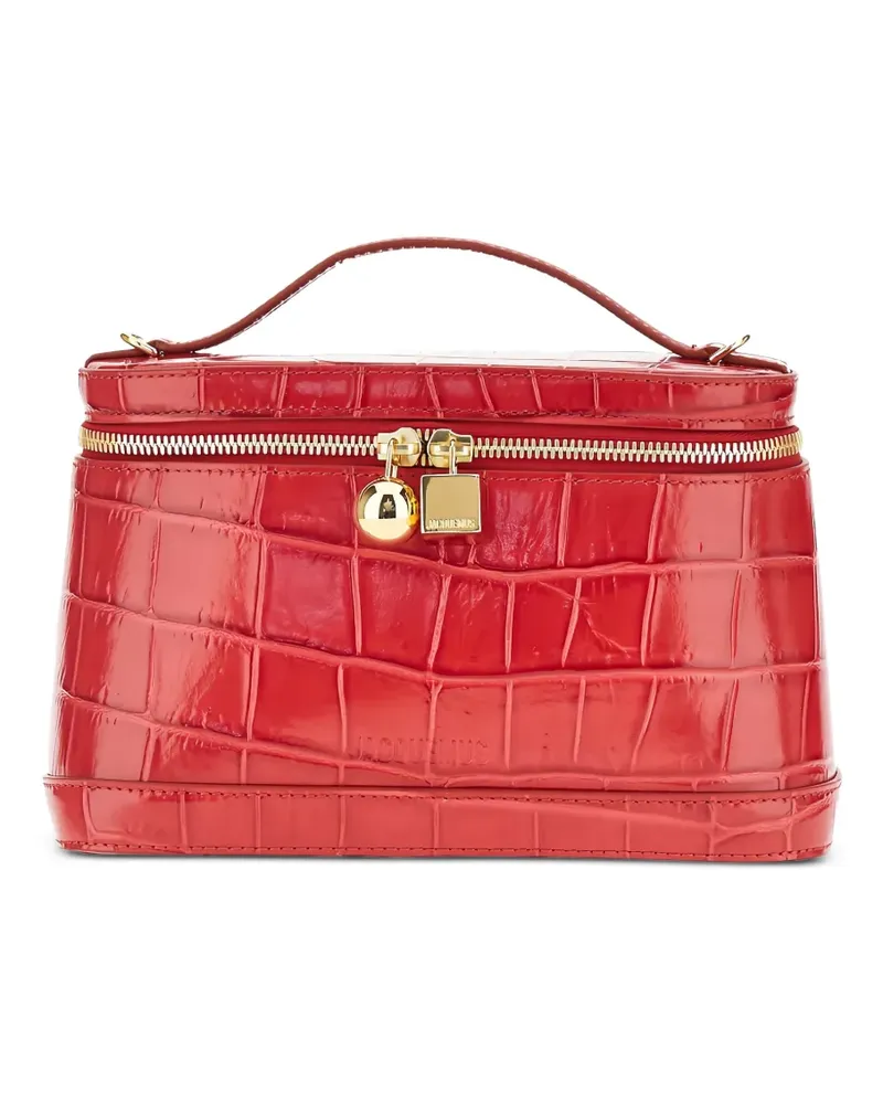 Jacquemus Ark Handtasche in Kroko-Optik - Rot Rot