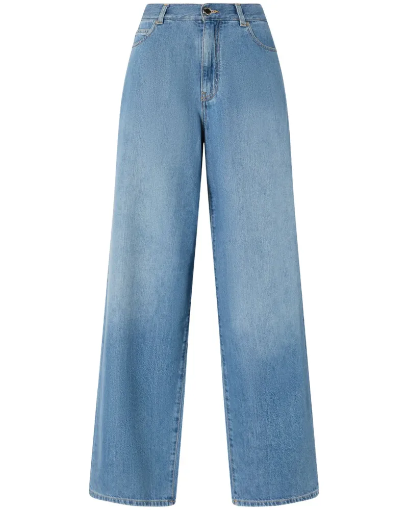 Pinko Jeans mit weitem Bein - Blau Blau