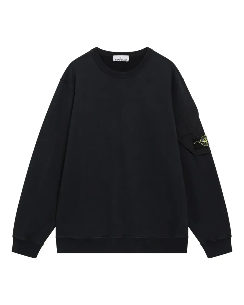 Stone Island Pullover mit Kompass-Patch - Blau Blau