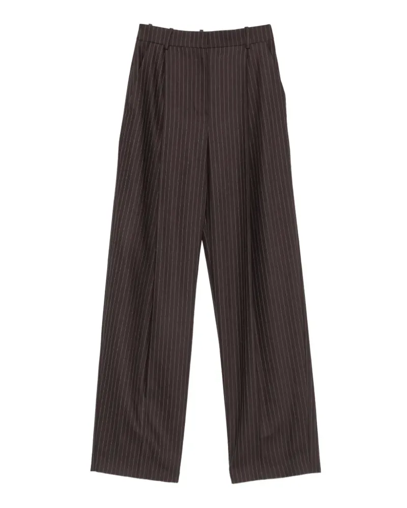 Elisabetta Franchi Weite Hose mit Nadelstreifen - Braun Braun