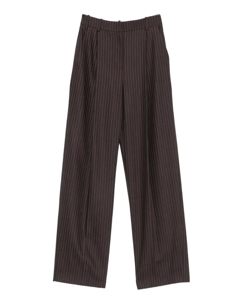 Elisabetta Franchi Weite Hose mit Nadelstreifen - Braun Braun