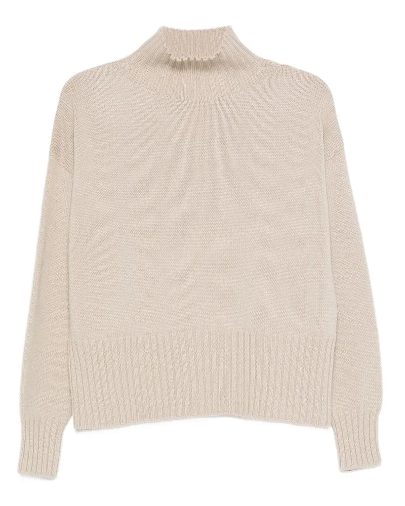 Drumohr  Gerippter Rollkragenpullover - Nude Nude