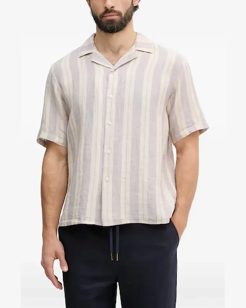 Benetton striped short-sleeve shirt - Nude Nude
