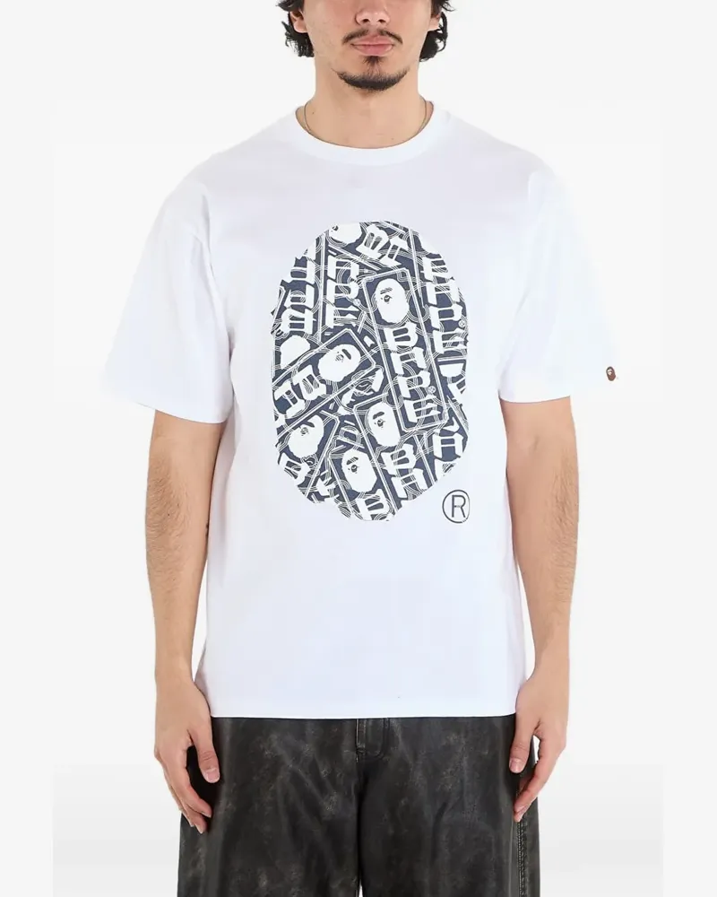 BAPE japanese camo label t-shirt - Weiß Weiß