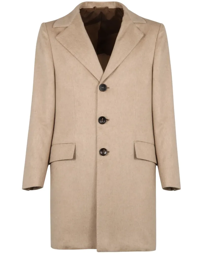 Kiton Einreihiger Mantel - Nude Nude