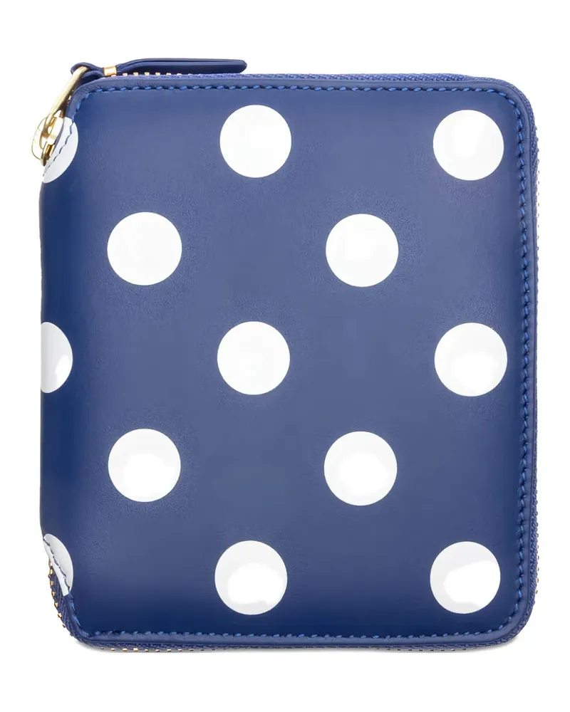 Comme des Garçons Gepunktetes Portemonnaie - Blau Blau