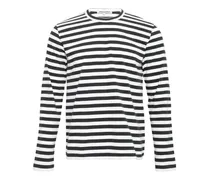 Gestreiftes Langarmshirt - Weiß