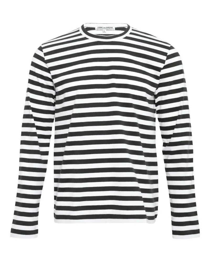 Comme des Garçons long-sleeve stripe t-shirt - Weiß Weiß
