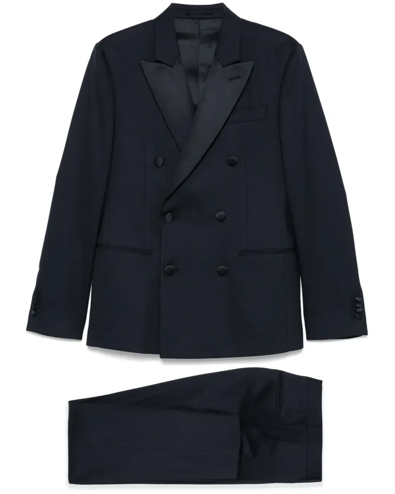 LARDINI Anzug mit Satinrevers - Blau Blau