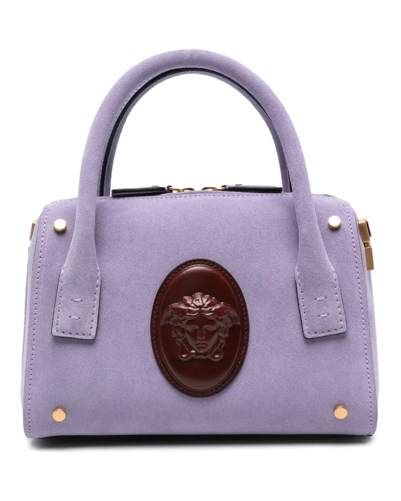 Versace Medusa-plaque suede tote bag - Violett Violett