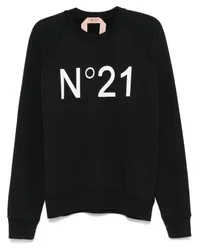 N° 21 Pullover mit Logo-Print Schwarz