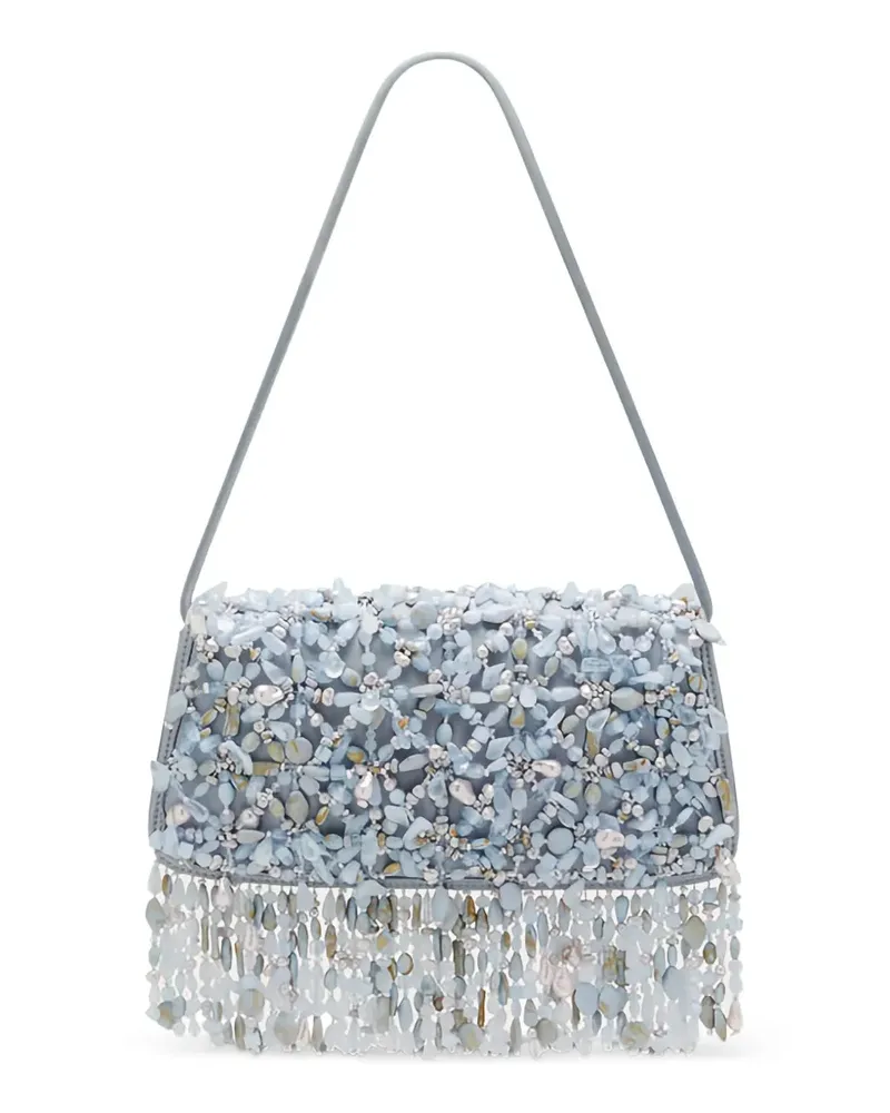 Cult Gaia Idalia Schultertasche mit Perlen - Blau Blau
