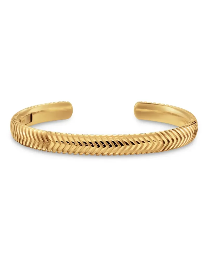 David Yurman 18kt Chevron Gelbgoldarmspange (8mm Gold
