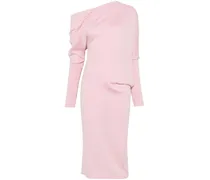 Midikleid mit asymmetrischem Ausschnitt - Rosa