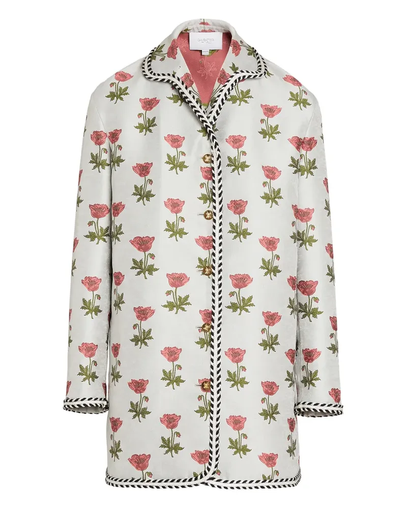 Giambattista Valli Mantel mit Blumenmuster - Nude Nude