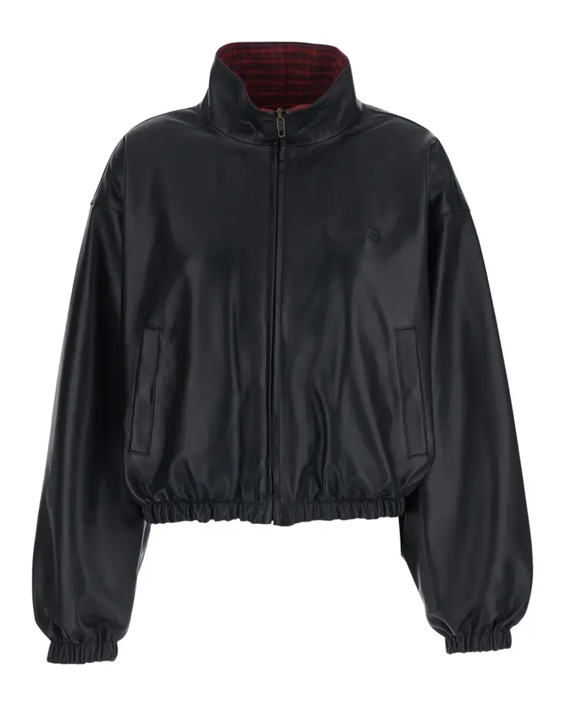 Balenciaga zip-up leather jacket - Schwarz Schwarz