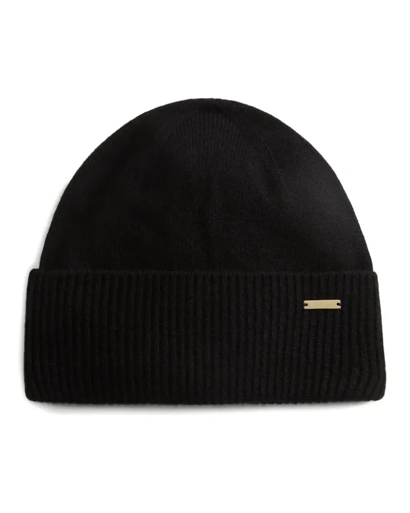 Woolrich ribbed cashmere beanie - Schwarz Schwarz