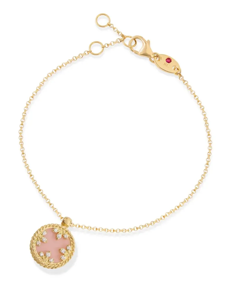 Roberto Coin Venetian Princess pink opal and diamond bracelet - Gold Gold