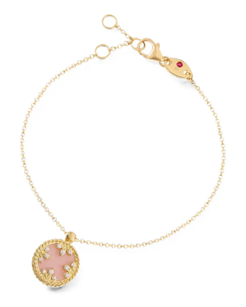 Roberto Coin Venetian Princess pink opal and diamond bracelet - Gold Gold