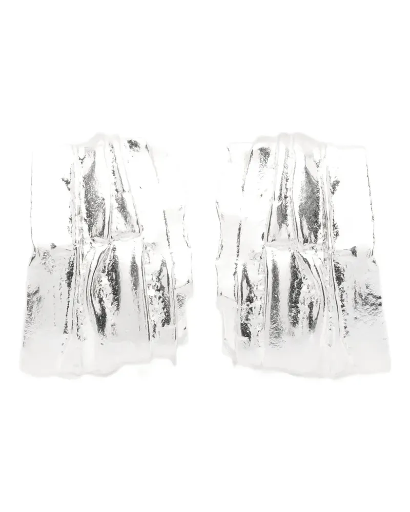 Completedworks textured hoop earrings - Silber Silber