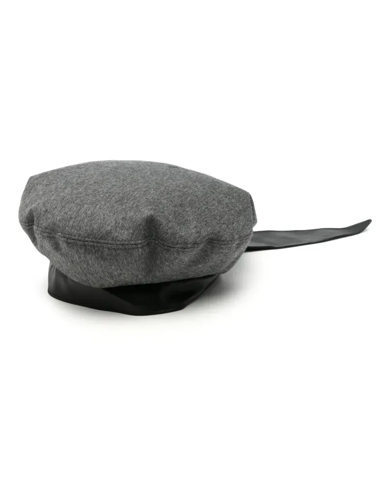 Emporio Armani Baskenmütze mit Schleifendetail - Grau Grau