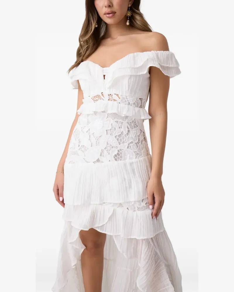 Guess Asymmetrisches Kleid - Weiß Weiß