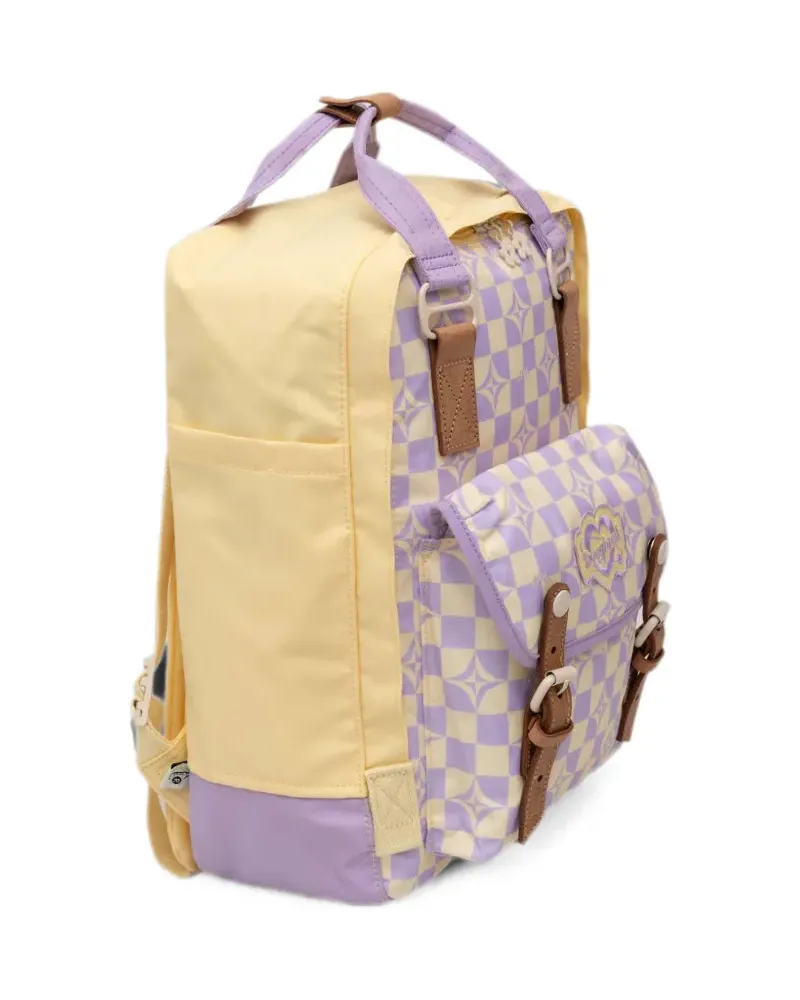 DOUGHNUT mini Macaroon Kaleido checked backpack - Gelb Gelb