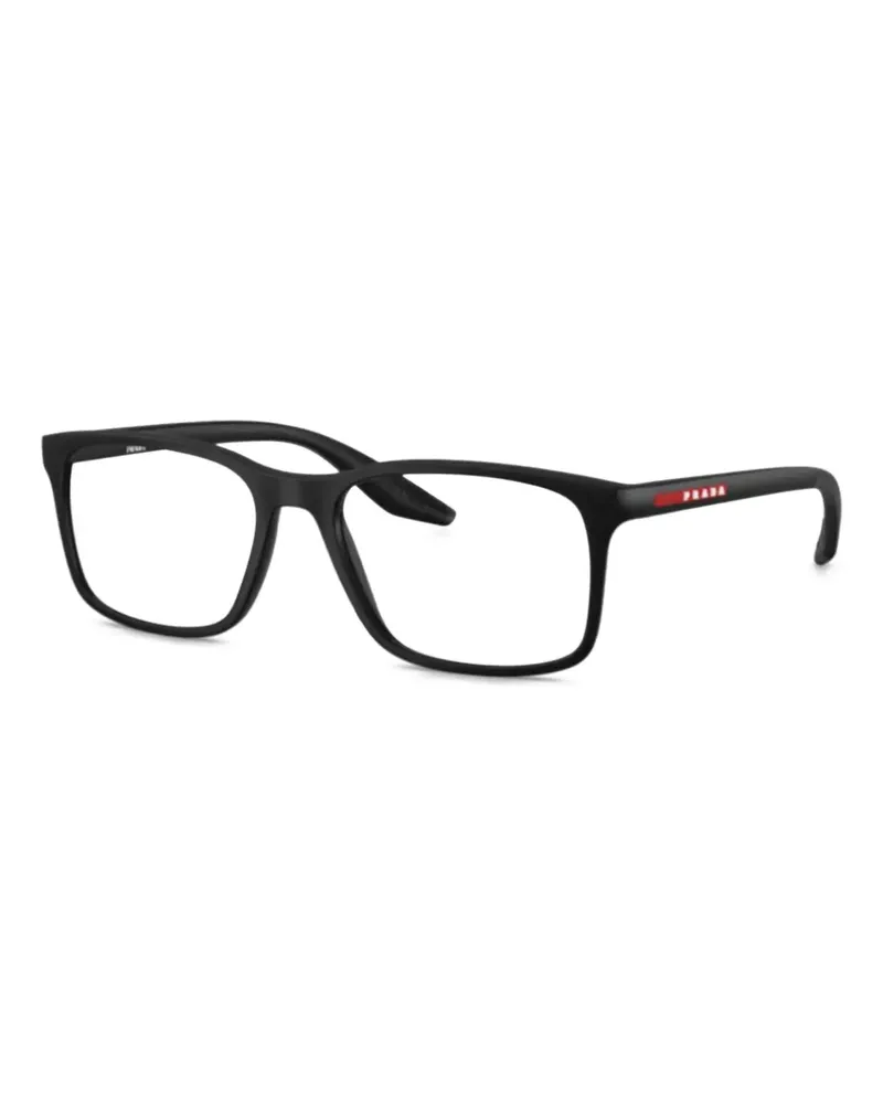 Prada Brille mit eckigem Gestell - Schwarz Schwarz