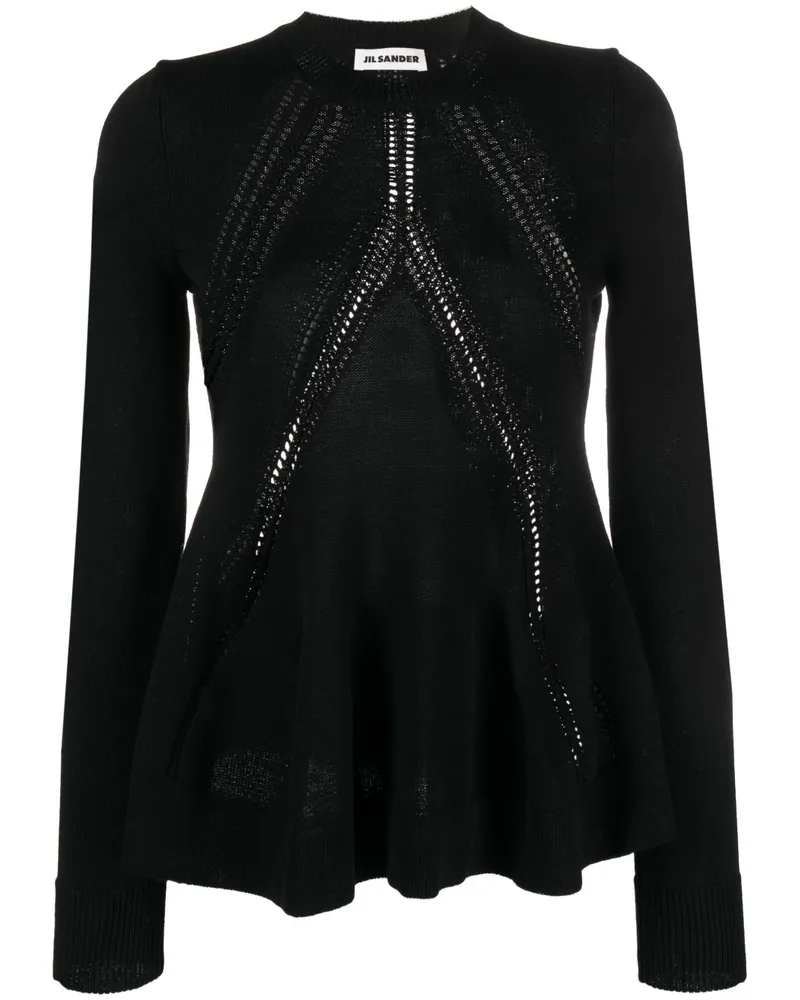 Jil Sander Gestricktes Oberteil - Schwarz Schwarz