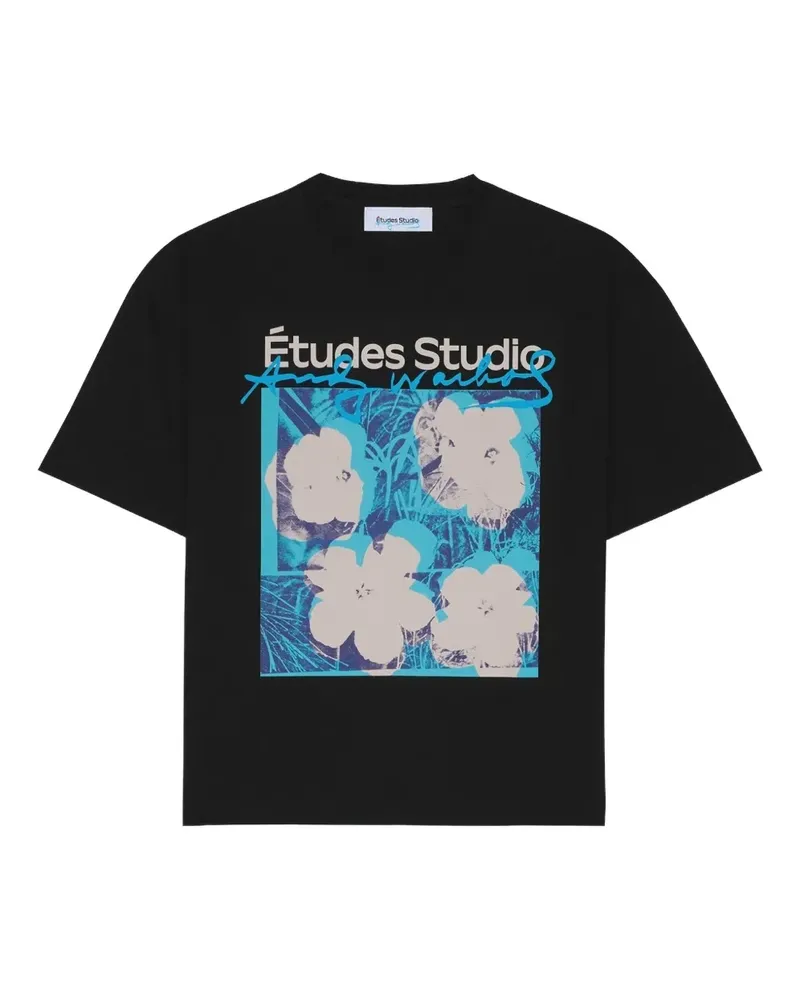 Études Studio T-Shirt mit grafischem Print - Schwarz Schwarz