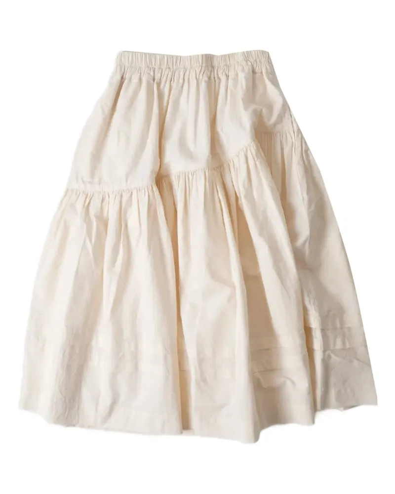 STORY mfg. Gestufter Rock in A-Linie - Nude Nude