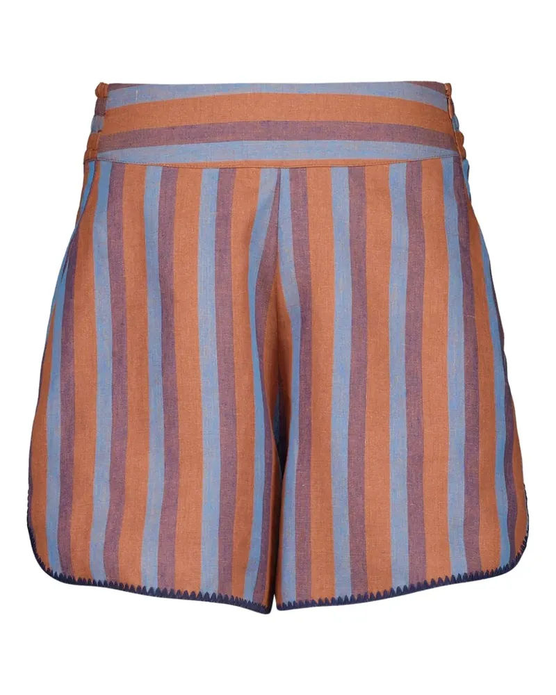 PAULA Shorts mit Blumenstickerei - Rosa Rosa