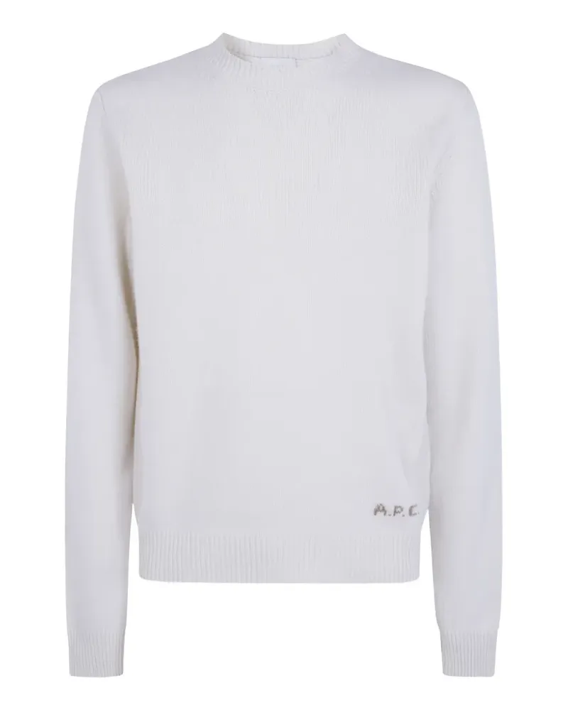 A.P.C. Pullover mit Logo-Stickerei - Weiß Weiß