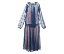 Pre-owned Anzug mit Sheer-Effekt - Blau