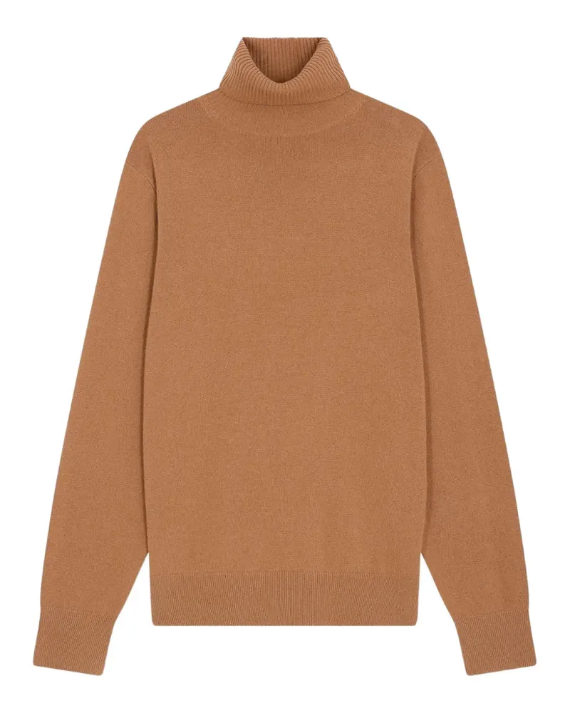 FURSAC Gestrickter Rollkragenpullover - Braun Braun