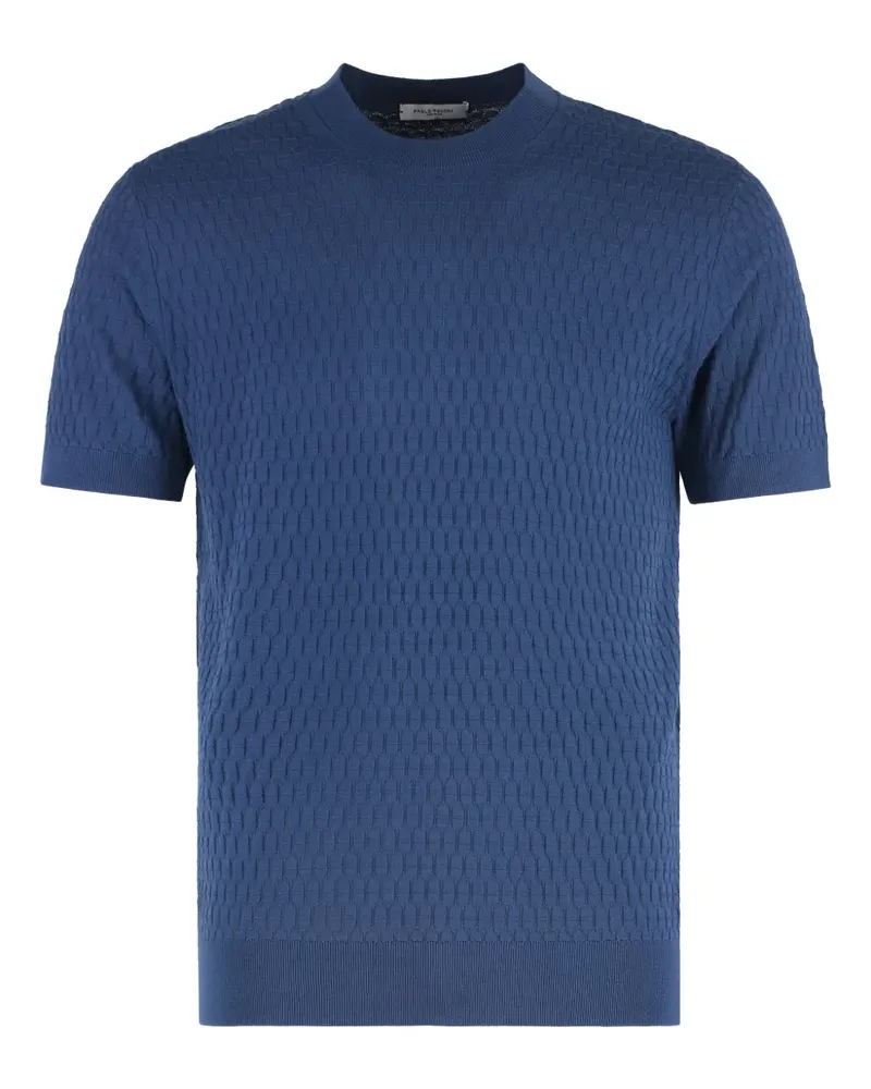 Paolo Pecora Milano Klassisches T-Shirt - Blau Blau